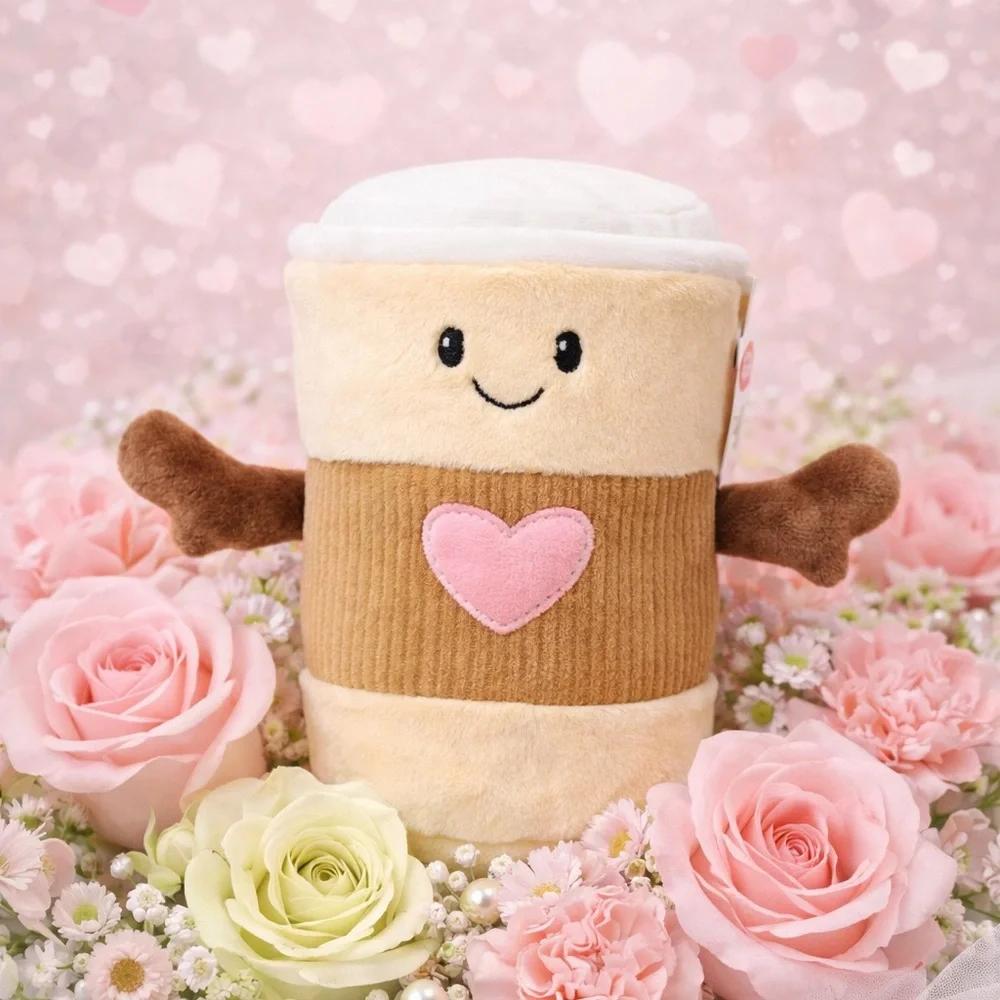 Cute Coffee and Matcha Plush Set